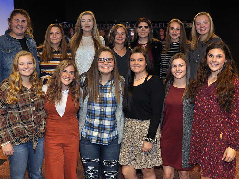 The Fannin County Lady Rebels softball team was honored at thier end of season banquet Monday, November 18. Varsity players shown after the ceremony are, from, left, front, Riley Davis, Teagan Cioffi, Madison Mitchum, Eryn Mealer, Kaelyn Hensley, Emily Waldrep; and back, Katilyn Green, Chelsey Frye, Kayleigh Russell, Zoe Putnam, Josilynn Newton, Kinley Long and Emma Mitchell. Not pictured: Payton Bearden, Jaylin Ray and Jaylen Green.