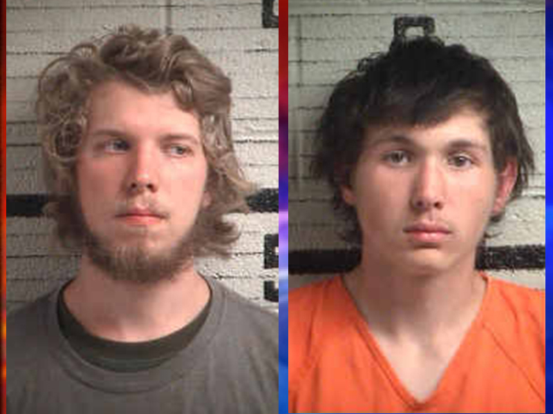 Logan Chad Jeffers, left, and Robert Lee Stacy were arrested and charged with second degree burglary April 12.