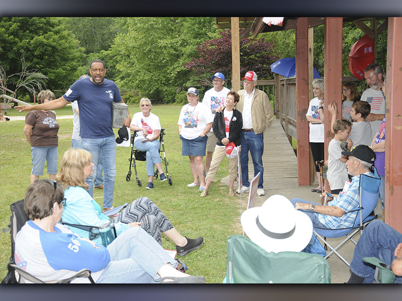 Vernon Jones talked about needed changes and his plans to make those changes if elected governor of Georgia when he brought his campaign to Ron Henry Horseshoe Bend Park Saturday, June 19. 