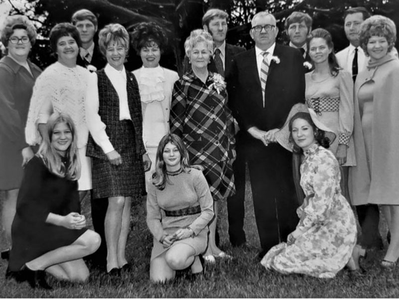 Patty Callihan, bottom left, is shown with the Callihan family.