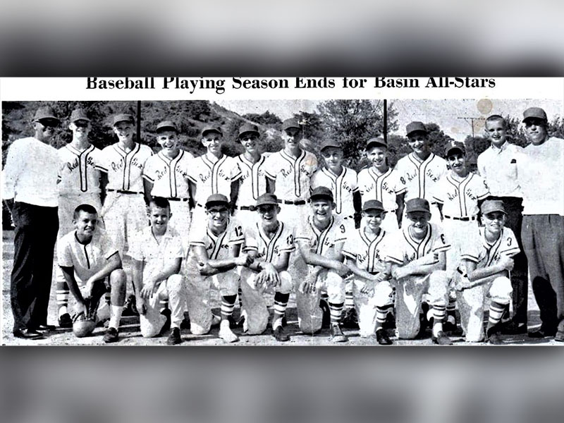 Chuck Jabaley is third from left in the front row in this picture of the Copper Basin Dixie Youth All-Stars. The picture is of the 1965 team.
