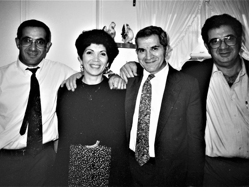 The Jabaley siblings, with Chuck at left, include Theresa Jabaley, Dr. Michael Jabaley and Dr. Fred Jabaley.