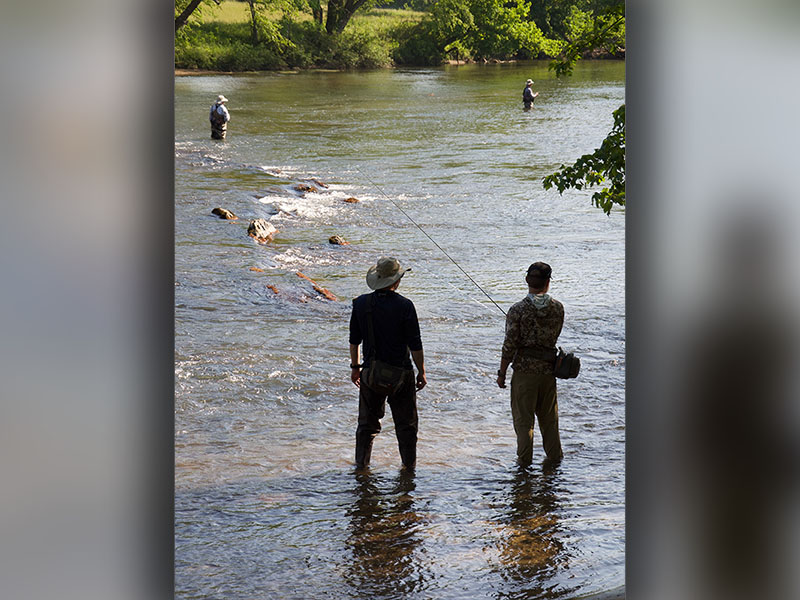 Fly fishing participants were given all the fishing equipment they would need for a successful adventure into the Toccoa River. All participants were given fishing instructions to be best prepared for the activity.