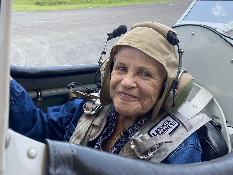 Mary Piper, whose husband served in the military, was one of the recipients of this year’s Dream Flight, which took to the skies Friday, June 10.  