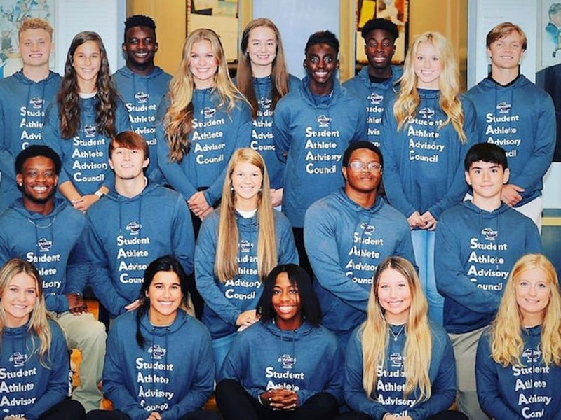 Turner Michael, middle row, far right, is one of 19 high school students serving on the Georgia High School Association Student Advisory Committee.