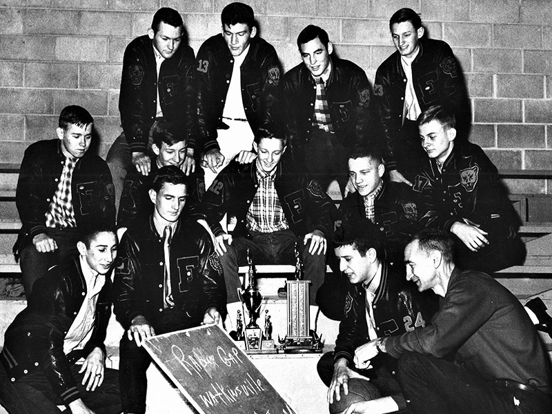 Jack Myers, far right kneeling, is pictured with the 1965-1966 East Fannin State Tournament team. 