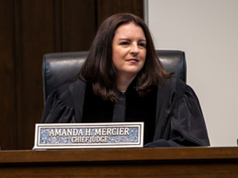 Fannin County native Amanda Mercier was sworn in as the new chief judge of the Georgia Court of Appeals last week.