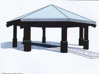 A diagram of the future octagon pavilion at McCaysville City Park is shown.