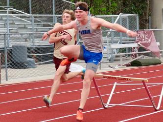 Thomas Mercer competes in both the 110 Meter Hurdles and 300 Meter Hurdle for the Fannin County Rebels track and field team. Mercer finished first in both recently at the Region Meet.