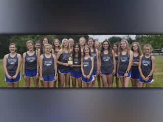 The Fannin County Middle School cross country team is off to a great start, winning the Murphy Bulldog 2021 XC Open. Shown with thier first place plaque are, from left, Kensley McClure, Anna Sophia Freeman, Karli Sams and Sydney Ford, Katelyn Clark, Jordan Golden Gretchen Mcfarland, Avi Ethington, Mckenna Murrell, Kinsley Pickelsimer, Airianna Galloway, Madeline Schueneman, Aylana Dockery, Emma Twiggs, Aylah Johnson, Ava Ackers, Claire Saxon and Annaleigh Cheatham.
