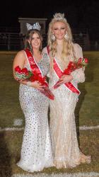 Ally Foster, left, was crowned Homecoming Queen and Sapporiah Ross was crowned Homecoming Princess during ceremonies last week at Copper Basin High School. The event took place during halftime of the Cougars football game against the Bradley Knights.