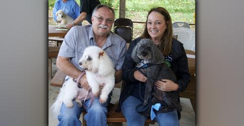 Bob Bradley, holding Lilly Grace Taylor, and Anna Bradley, holding Charley Brown Bradley, brought these cuties to St. Luke’s Episcopal Church in Blue Ridge for Saint Francis’ Animal Blessing Sunday, October 3. The event takes place annually at the church.