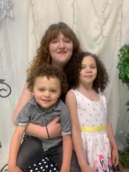 Habitat for Humanity of Fannin & Gilmer Counties home recipient Ashley Gibson, who lost her home in a fire, is shown with her children Anson and Emberlin.