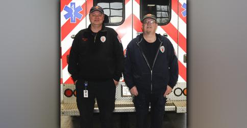 Bobby Long, right, joined the Fannin County Fire Department in 1984 at the age of 17. Now, 37 years later, he is the subject of a profile written by Chris Thurman, left.