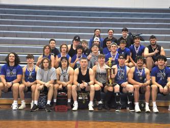 Fannin County High School hosted the GACA Area 5 Weight Lifiting Competition Saturday, March 4. The Fannin team placed first overall in the competition and many placed in their weight class. Shown are, from left, first row, Jacob Dye, Drake Cantrell, Cooper Hilliard, Davis Tankersley, Brayden Turner, Cade Sands, Jeremy Tammen, Andrew Waldrep and Nate Maloof; second row, Lawson Sullivan, Carson Callihan, Clay Heaton, Cooper Born and Case Holloway; third row, Jackson Thigpen, Jacob Green, Cannon Holloway, Vin