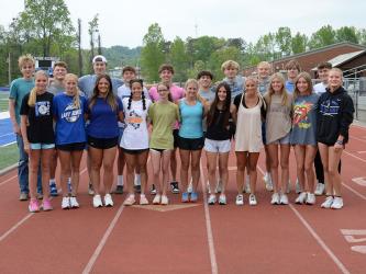 Fannin County High track and field boys and girls group photo
