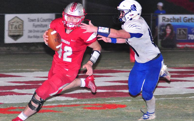 Cougar Chance Bailey tries to get away from a defender and work the edge in recent action for the Copper Basin Cougars. The Cougars are 4-1 on the season.