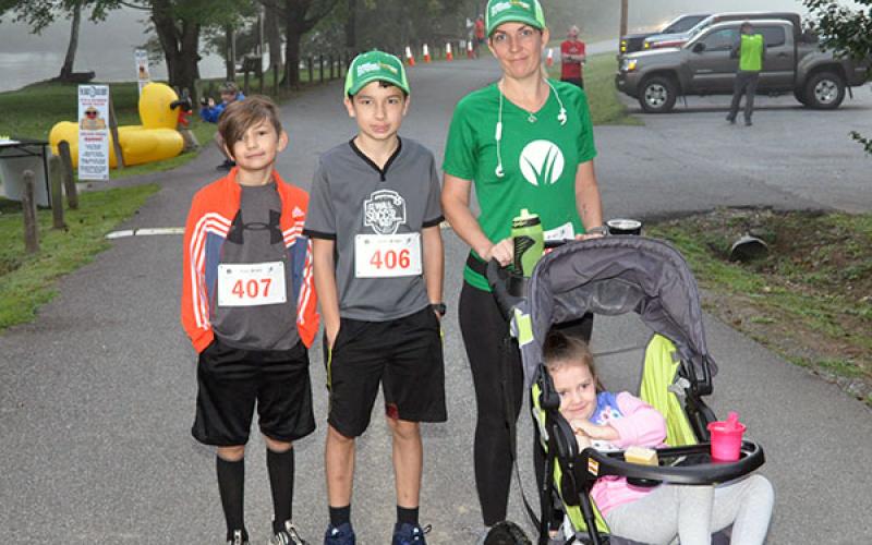 The Boys &amp; Girls Club of North Georgia hosted a Labor Day 5K River Run at Horseshoe Bend Park Saturday, August 31. Runners had almost perfect conditions for running. Pictured are, from left, Lucas Gardo, Jack Gardo, Dora Bryson and Drew Bryson.
