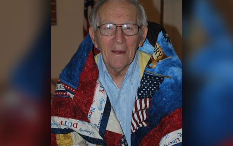 Kenneth Baar, from Morganton, Georgia, and Bradenton, Florida, was presented a Quilt of Valor by members of the Misty Mountain Quilter’s Guild October 13. Baar served in the U.S. Army during World War II in the Philippines and remained on active duty until 1946.