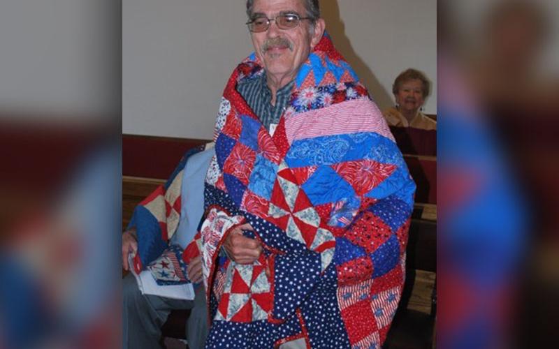 James “Don” Clifford, from Morganton, is shown with his Quilt of Valor from the Misty Mountain Quilters. The special quilts were presented in a ceremony October 13 at Shepherd of the Hills Lutheran Church. Clifford served in the U.S. Navy and was deployed to Vietnam. Don was discharged in October 1974. For his honorable service, Don was awarded several medals: National Defense Service Medal, Vietnam Service Medal, Republic of Vietnam Campaign Medal and a Meritorious Unit Commendation.