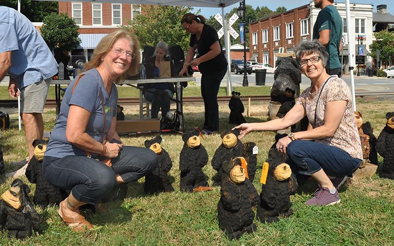 Barbara Weber and Jami Kugyela, visitors from Fort Lauderdale, traveled here specifically for the Builders Showcase sponsored by the Georgia High Country Builders Association.