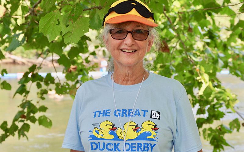 Boys &amp; Girls Clubs of North Georgia Programs Operation Manager Jan Day donned her duck attire during the annual Great 515 Duck Derby at Ron Henry Horseshoe Bend Park.