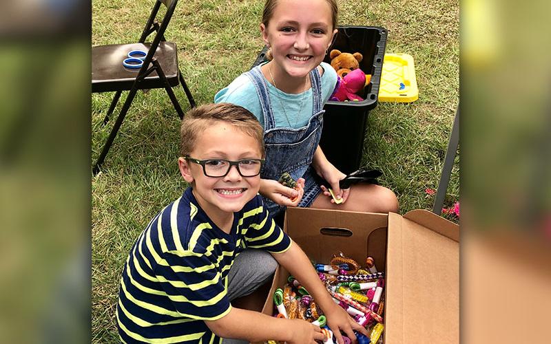 Braiden and Avery Collis picked out their candy prizes at Fannin County elementary schools’ Fall Festival Friday, September 27.