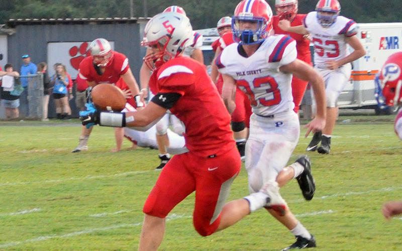 Copper Basin Cougar Tim Jabaley catches the ball for the Cougars in recent action. The Cougars had a successful season and look to build on it in 2020.