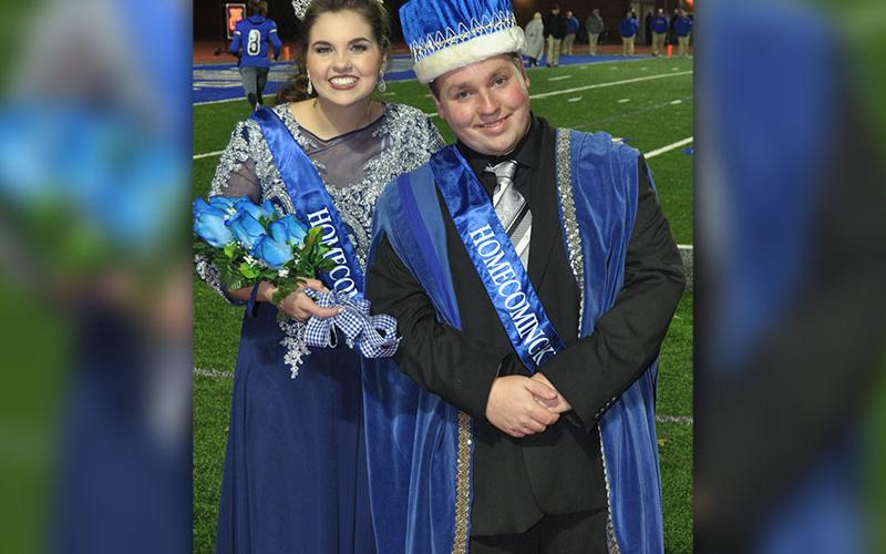 The 2019 Fannin County Homecoming King and Queen were crowned Friday, November 1, during halftime at the  Rebels football game against Lumpkin County. Shown are this year’s FCHS Homecoming royalty, Queen Hannah Cruse and King Jake Helstrom.