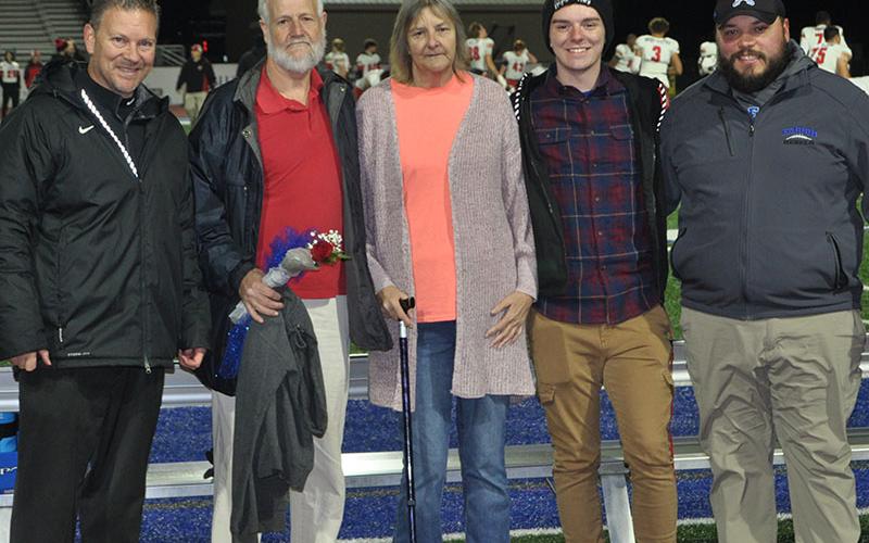 Senior athletic trainers were recognized at Fannin’s senior night ceremony Friday, November 8. Kadynn Rich is shown with family members Henry Rich and Sandy Rich.