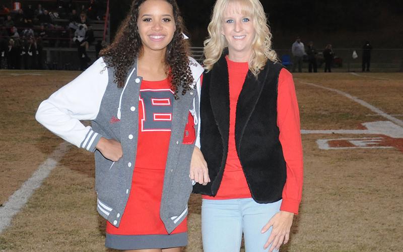 Copper Basin senior Hailey Brackett is shown with her mother Amber Martin at the Copper Basin High School’s senior Night Friday, November 1.