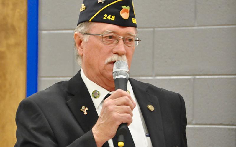 North Georgia Honor Guard Commander Bill Stodghill led the presentation of colors at Blue Ridge Elementary School’s Veterans Day Ceremony.