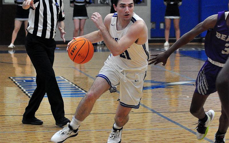 Fannin Rebel Brady Martin finds a line to the rim in the Rebels region game with Cherokee Bluff Friday, December 13.