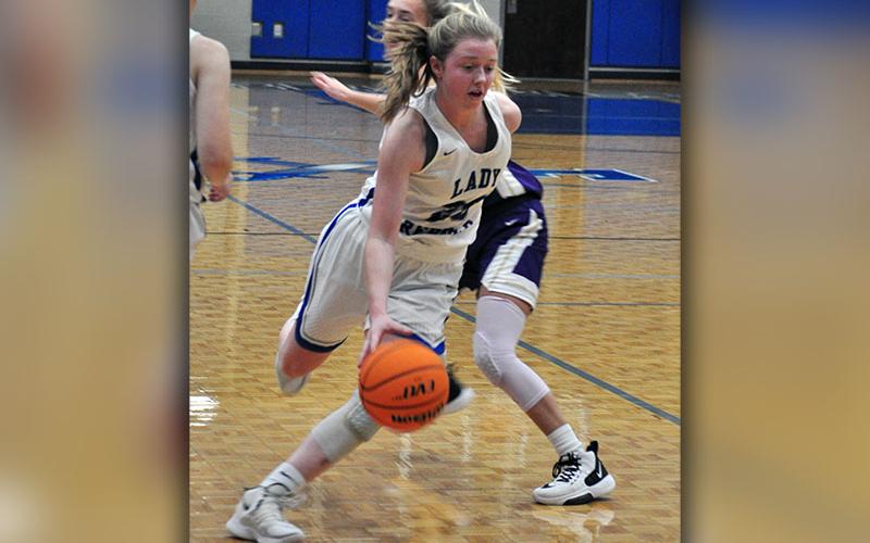 Lady Rebel Morgan Holt gets around a Union County defender during Fannin County’s win over the Lady Panthers Saturday, December 7.