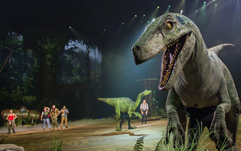 Spectators may get up close and personal with realistic, life-sized dinosaurs in Jurassic World Live Tour. The show is a live entertainment experience for the whole family that is rooted within the Jurassic World franchise. Fannin County’s very own Aaron Thistle is a performer, showcasing his motorcycle skills throughout the show.