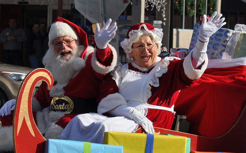 Santa Claus and Mrs. Claus spread Christmas cheer along the Copperhill Kiwanis Christmas Parade route Saturday December 7.