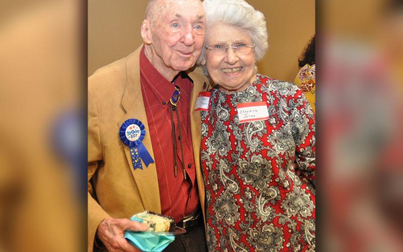 Birthday boy Dale Dyer celebrated his 100th birthday with many family and friends surrounding him, including fellow Fannin County historian Ethelene Jones, November 30. Dyer officially turns 100 on December 8.