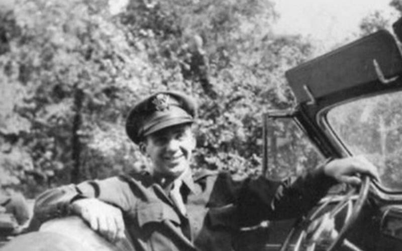 Fannin County’s Hometown Hero for December, Dale Dyer, drives a car during his Army Air Corps training days during World War II. Dyer was an instructor and a pilot for the B24 Bombers in WWII, flying over 20 missions.