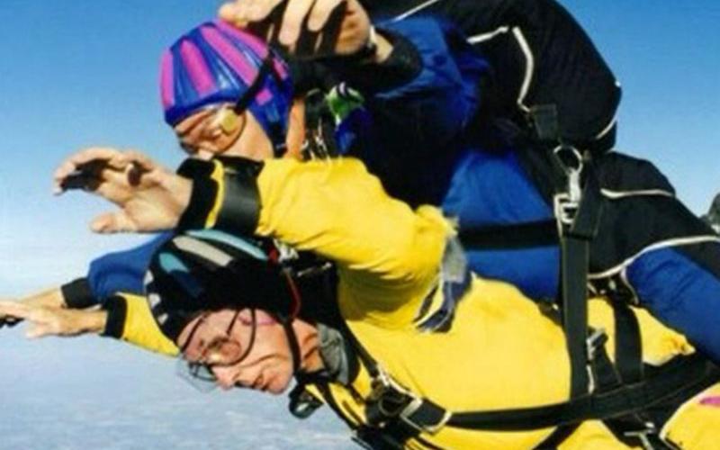 Hometown Hero Dale Dyer commemorated his 80th birthday with a tandem sky dive. His last sky dive to celebrate his birthday was at 90-years-old.