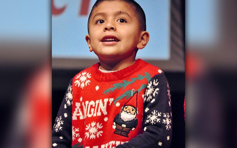Johnathan Mayoral sang Christmas tunes with his fellow Blue Ridge Elementary School students during the school’s annual White Christmas program.