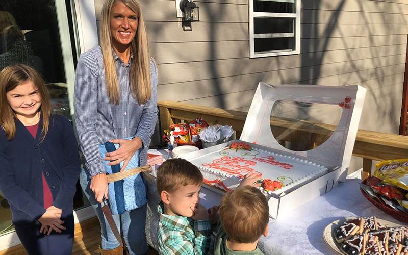 The Haley family dedicated their new home through Habitat for Humanity Fannin &amp; Gilmer Counties’ Homeownership Program Sunday, December 15. The Haley family consists of mom, Kristen Haley, and her three children Kinsley, Kason and Kaleb.