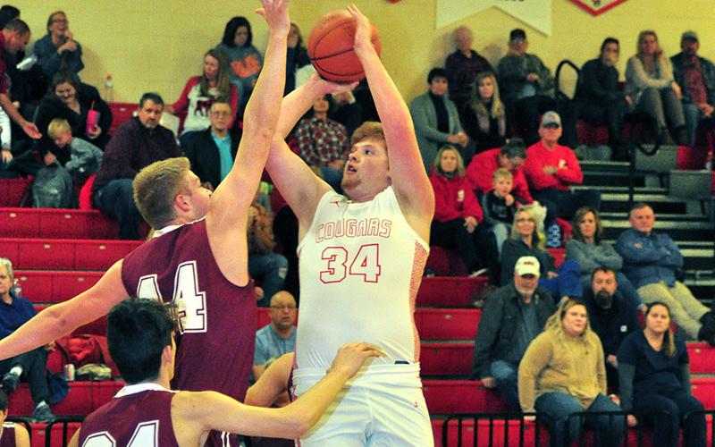 Copper Basin Cougar Logan Tallent shoots a jumper during the Cougars win against Tellico Tuesday, January 7.