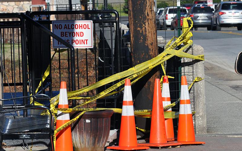 A sink hole has caused part of the sidewalk along Blue Ridge Drive in McCaysville to crumble and collapse. The situation has existed since around Halloween.