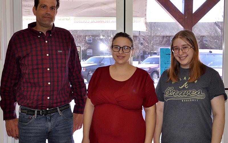 North Georgia Technical College Adult Education students, from left, Brian Amman, Tara Ledford and Emily Powell have earned their GED’s and plan to continue their education.
