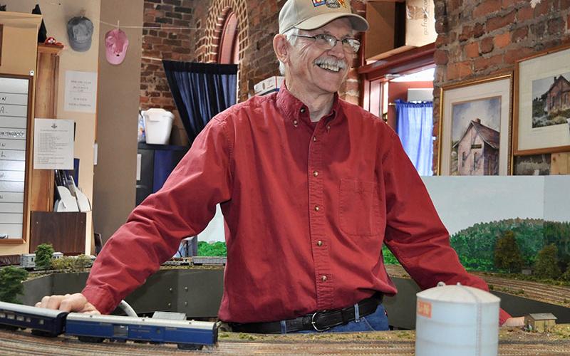 Tri-State Model Railroader Ron Long discussed the depots model trains during Tri-State Model Railroaders Christmas Season Open House. The Depot is open every Wednesday from 10 a.m. until noon. Those looking for more information or to arrange a time for group or personal visits can call 706-455-8903.