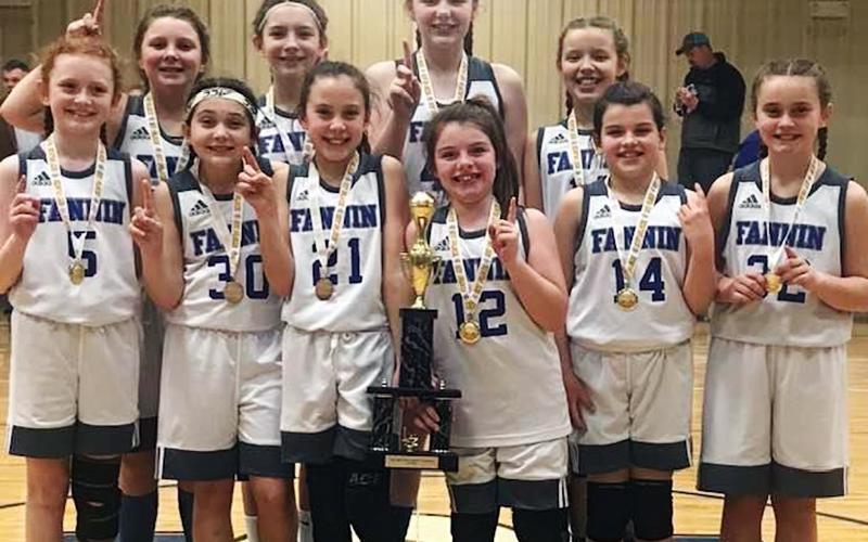 The Fannin 10U Allstars team recently claimed the (MAC) tournament and district title. Shown following the district title win are, from left, front, Albany Cole, Sadie Patton, Myla Rogers, Ellie Hampton, Toccoa Hampton and Megan Davis; and back, Addison Hyatt, Saige Turner, Addelyn Barnes and Brooklynn Owenby.