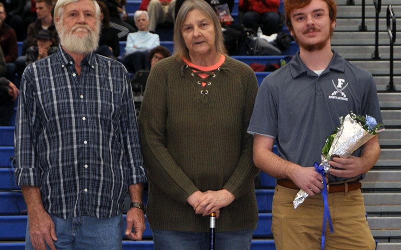 Fannin County High School recognized the Rebels and Lady Rebel seniors at the last home game of the basketball season Friday, January 31. Senior athletic trainer Kadynn Rich was recognized and escorted by his grandparents Henry and Sandy Rich.