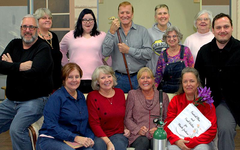 Blue Ridge Community Theater has announced the cast of their 20th season main stage show “Four Old Broads.” The cast pictured is as follows, from left, seated, Director Lee Dittman, Norma Bean, Sherry Triebert, Swan McKnight, Toni Creede and Heath Burnett; standing, Cathy Martin, Courtney Thompson, Mel Gordon, Karrie Jones, Mary Encinias and Beth Norton.
