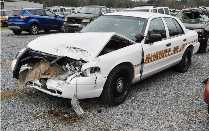 Fannin County Deputy Sheriff Caitlyn Patterson’s patrol car is expected to be a total loss after being rammed last week by a fleeing suspect.