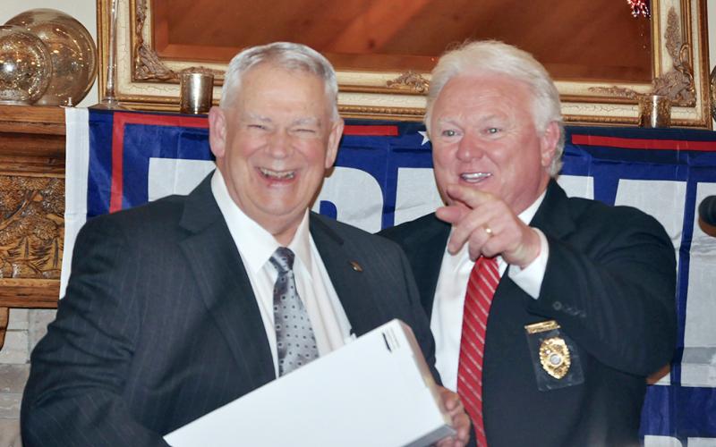 Georgia Speaker of the House David Ralston, left, served as the keynote speaker of the Fannin County Republican Party’s 2020 Valentine’s Banquet, which was hosted by GOP Chairman Johnny Scearce.